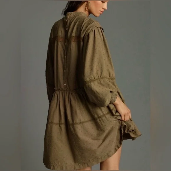 NWT Anthropologie Pilcro Long-Sleeve
Mock-neck Swing Mini Dress M - Picture 6 of 6